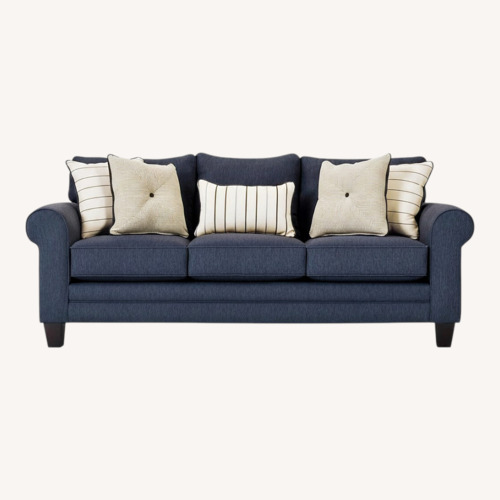 Used Raymour & Flanigan McKinley Blue Fabric 3+ Seater Sofa for sale on AptDeco