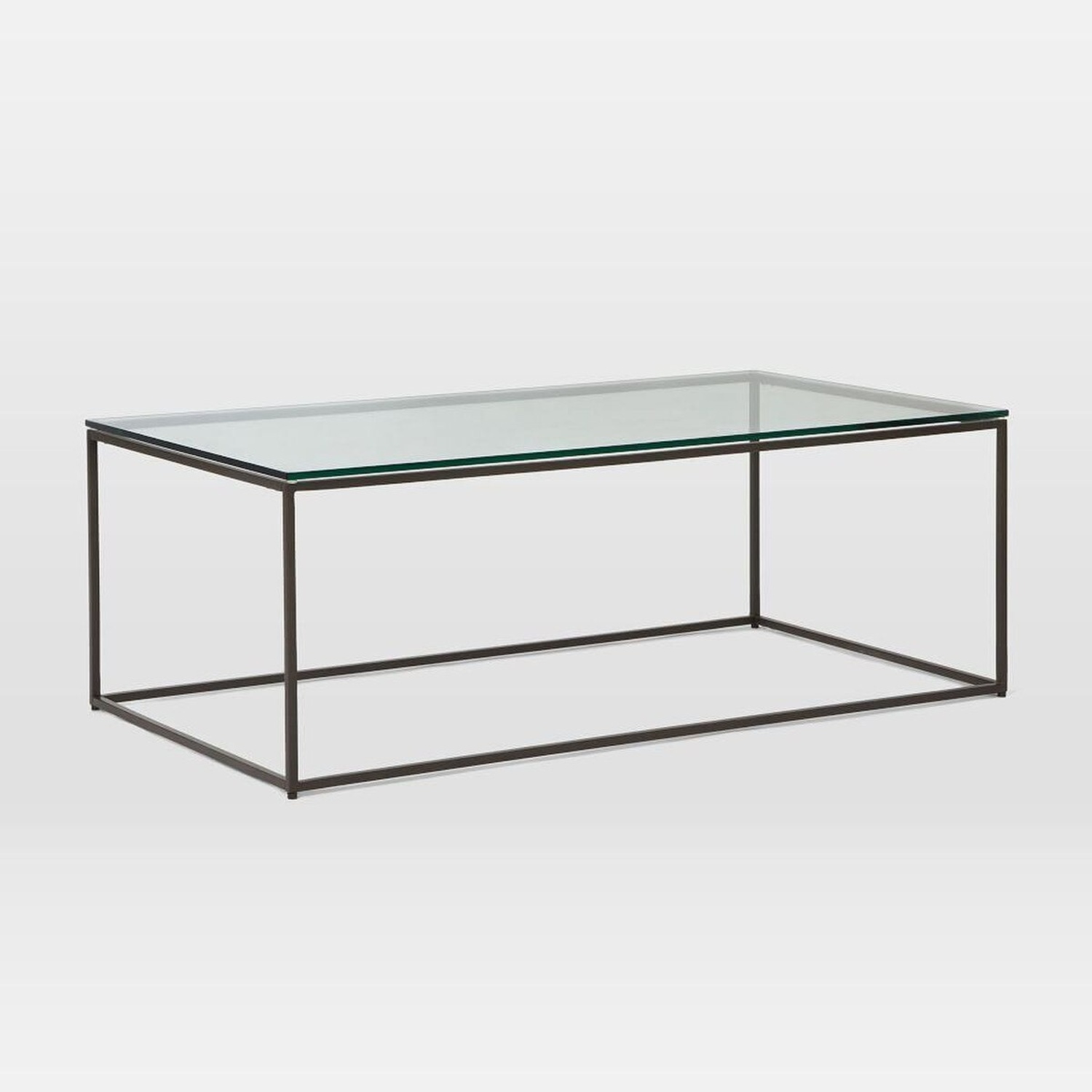 West Elm Strealine Transparent Glass Coffee Table - image-4