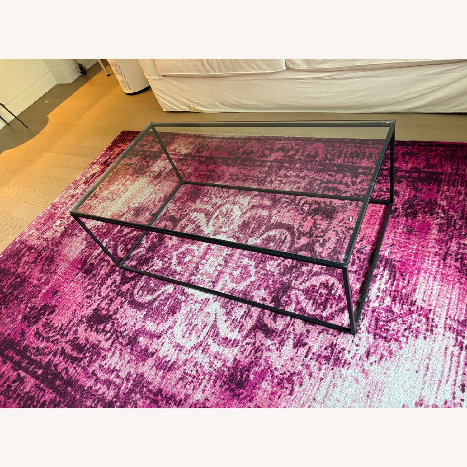 West Elm Strealine Transparent Glass Coffee Table - image-3