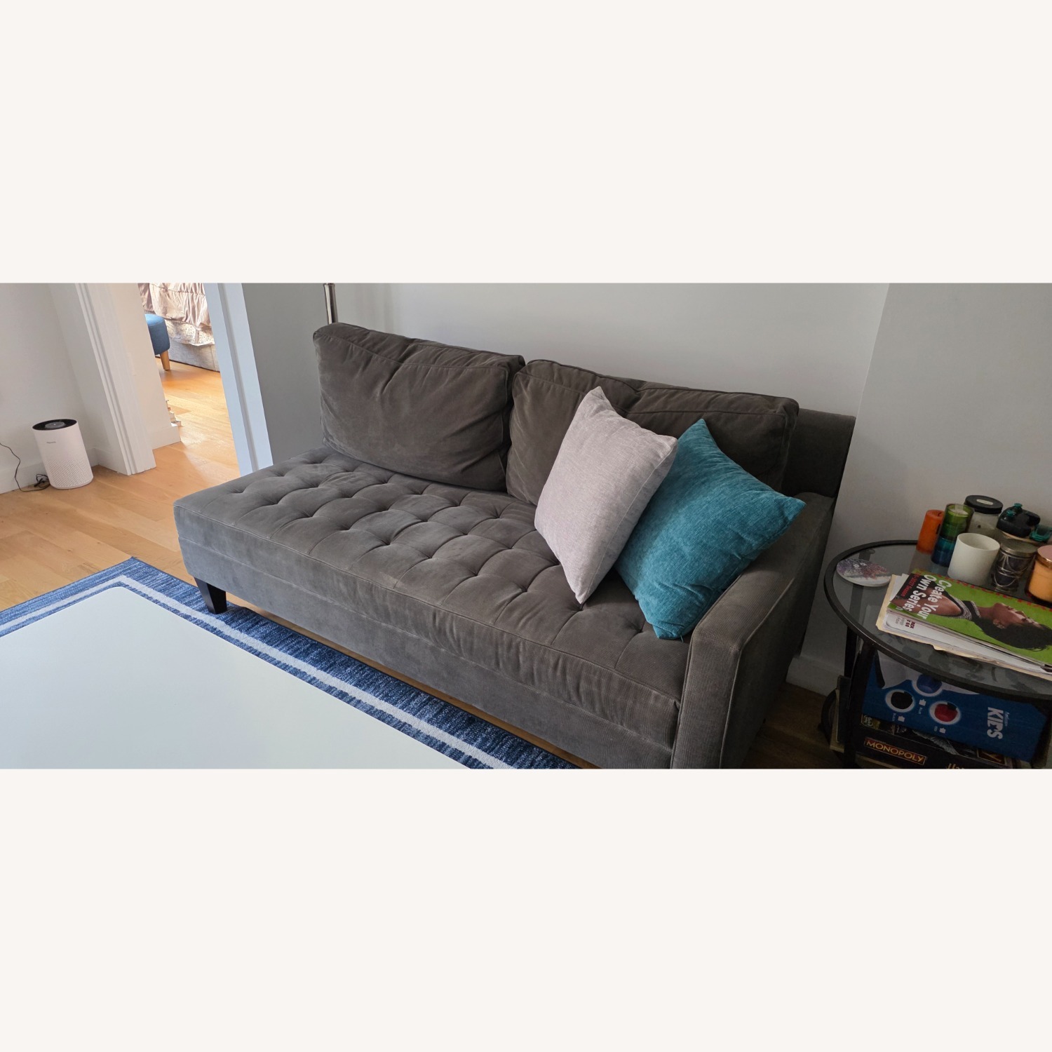 Z Gallerie Dark Gray Sofa - image-1