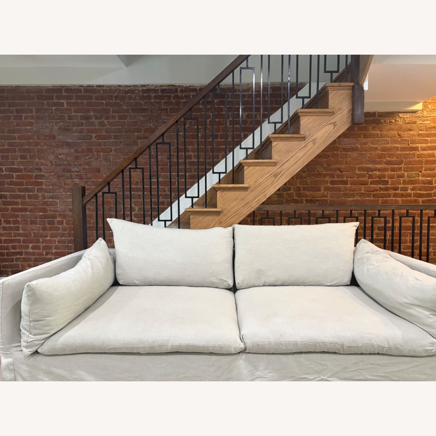 Magnolia Rowan Natural Fabric 3+ Seater Sofa - image-1