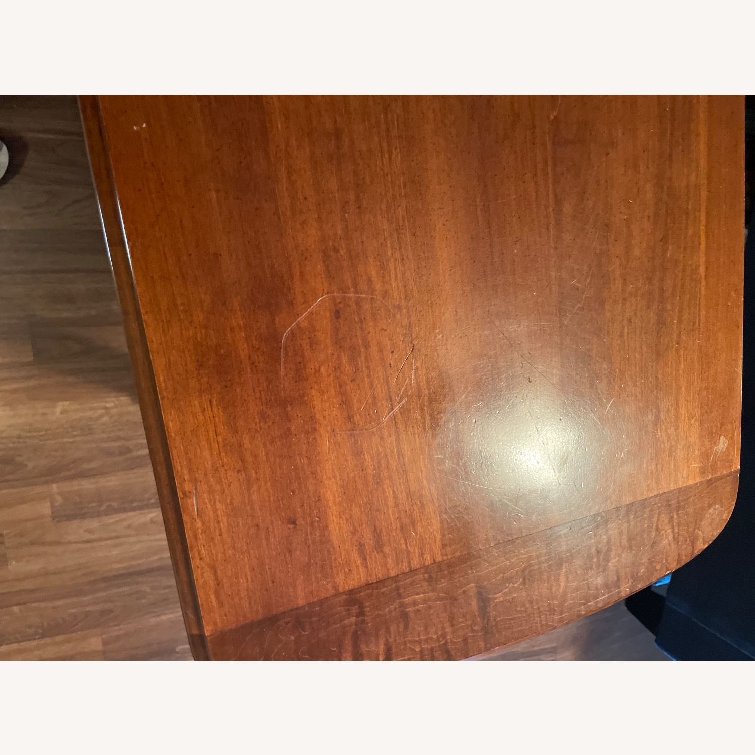 Vintage/Antique Dark Brown Wood Side Table - image-4