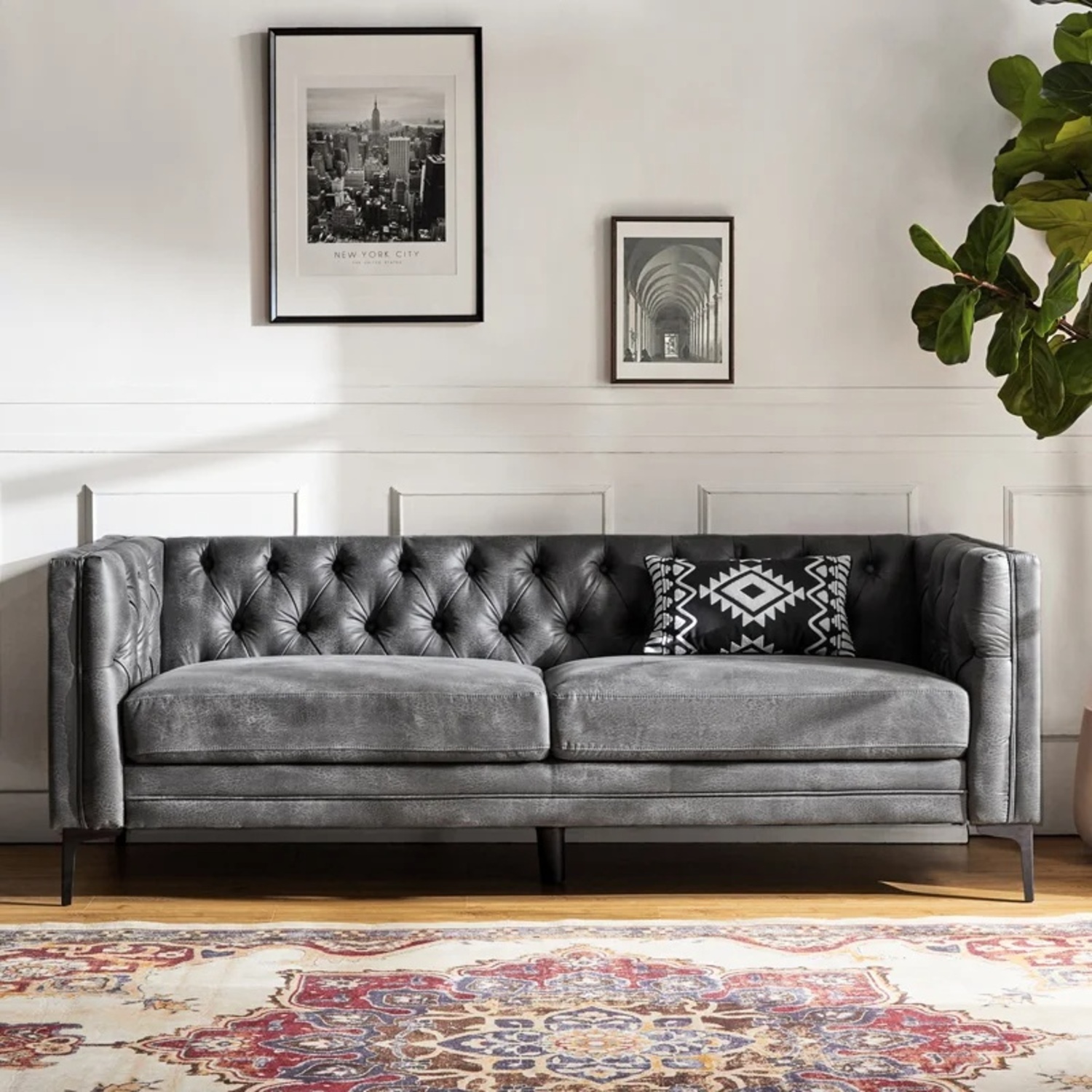 Greyleigh Lemington Dark Gray 2 Seater Sofa - image-4
