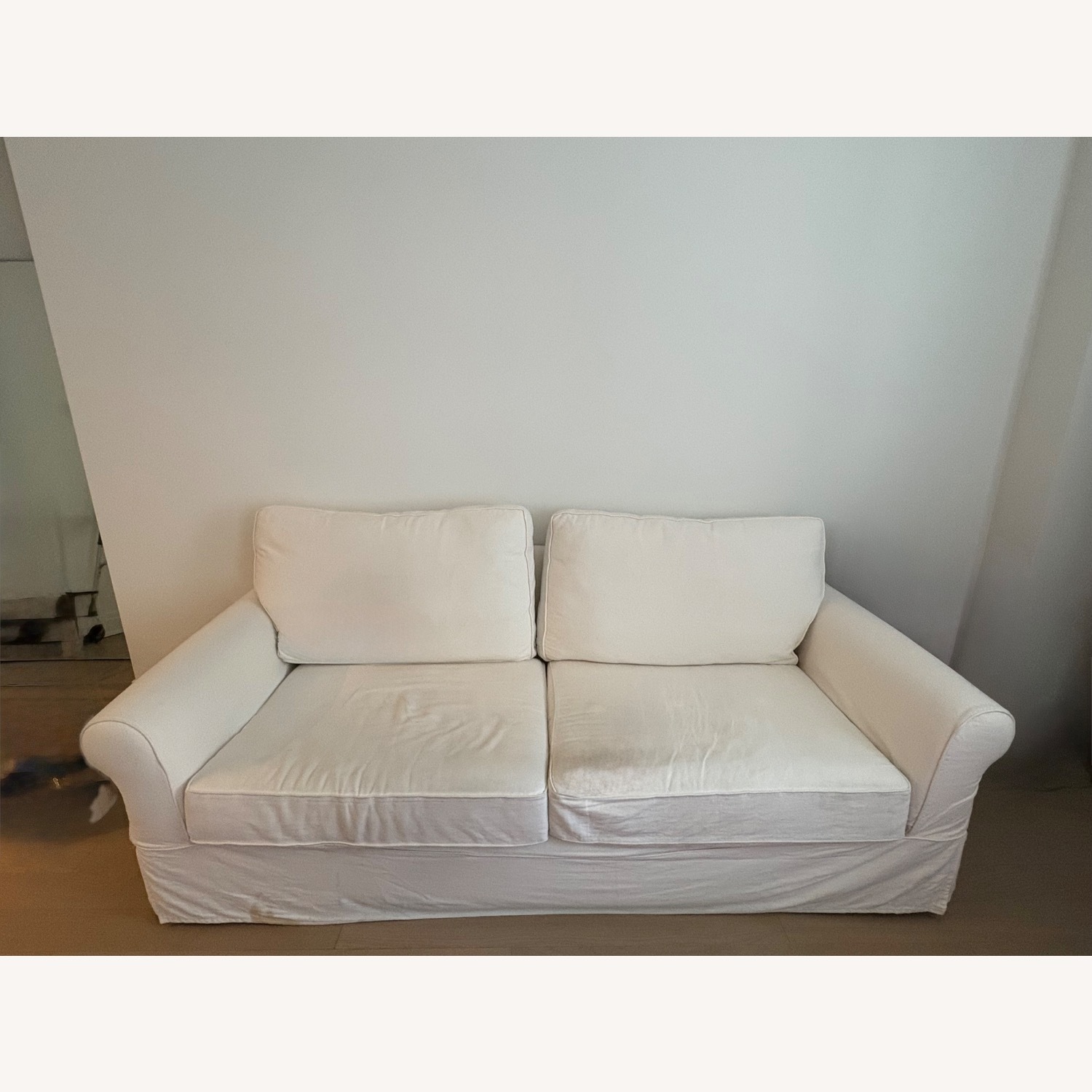 Pottery Barn Natural Linen PB Comfort Grand Sofa (92”) - image-3