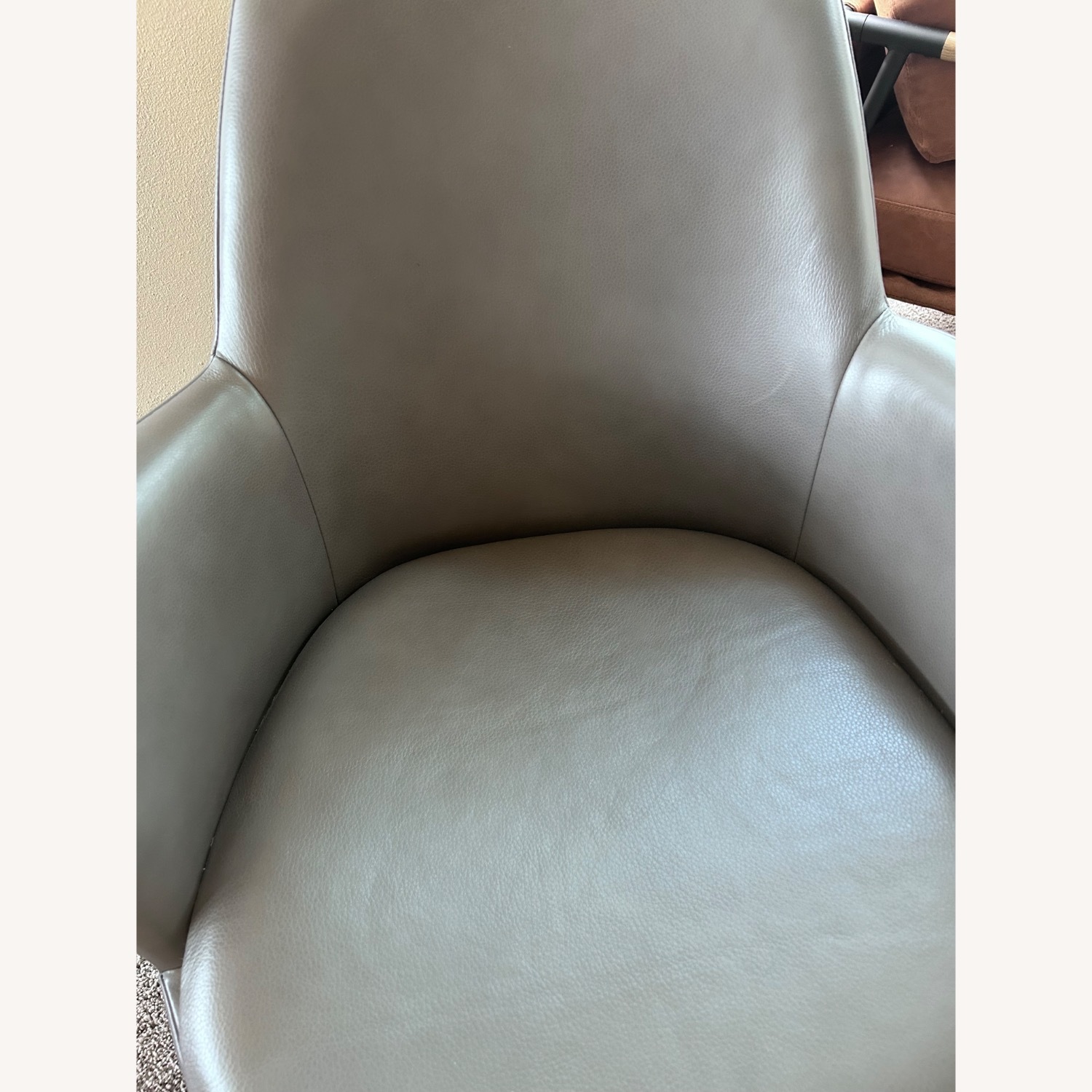 West Elm Finley Dark Gray Leather Dining Chairs - image-4