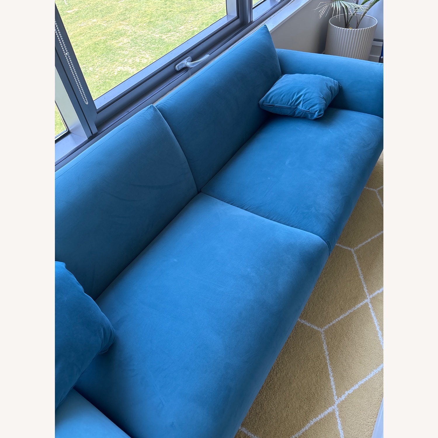 US Pride Furniture Velvet Fabric Foam Sofa - image-3