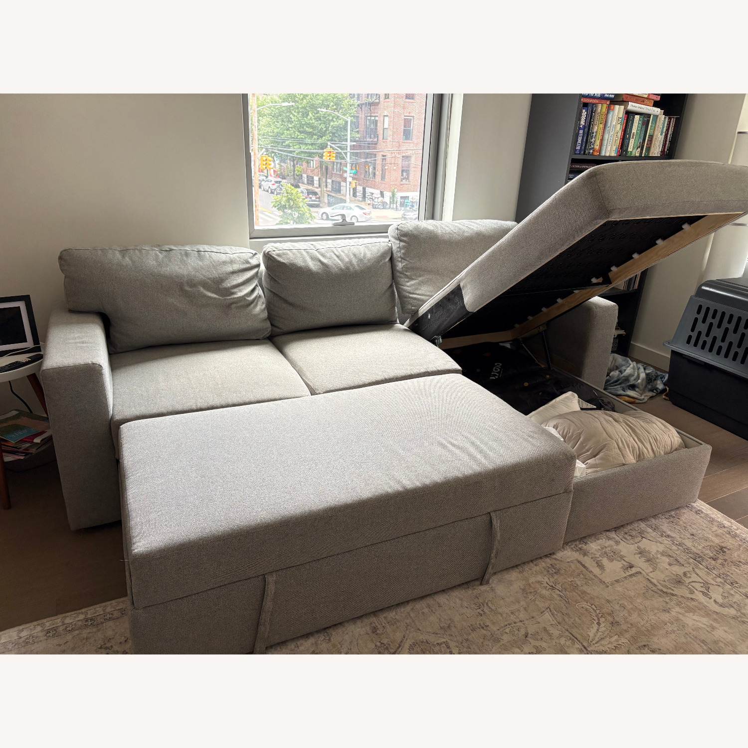 IKEA Barslov Light Gray Sleeper Sofa - image-3