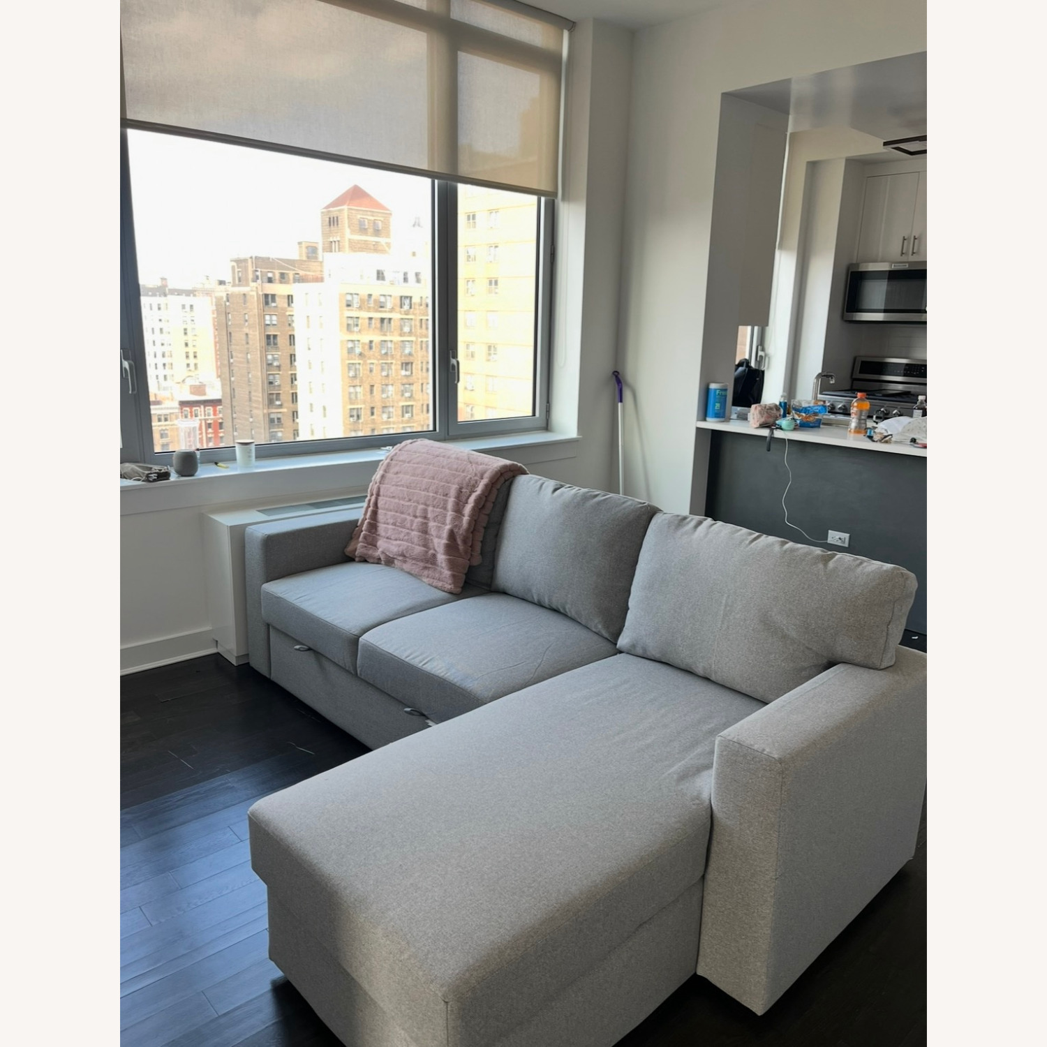 IKEA Barslov Light Gray Sleeper Sofa - image-2