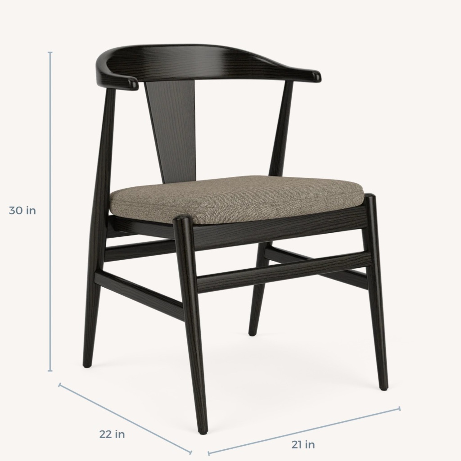 Room & Board Evan Dark Brown Wood Dining Chairs - image-2