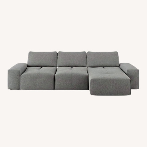 Used Rooms To Go Contemporary Gray Sofa for sale on AptDeco