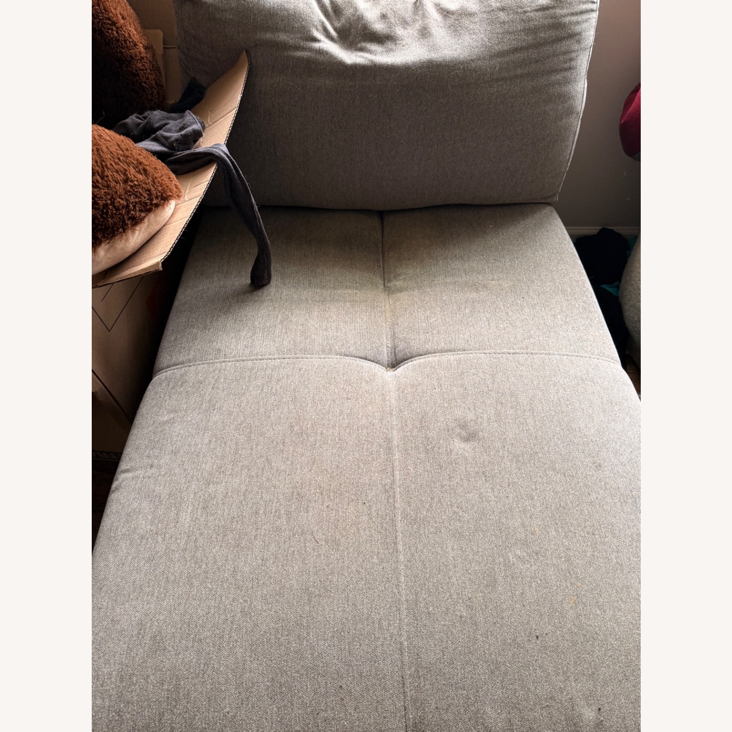 Rooms To Go Contemporary Gray Sofa - image-3