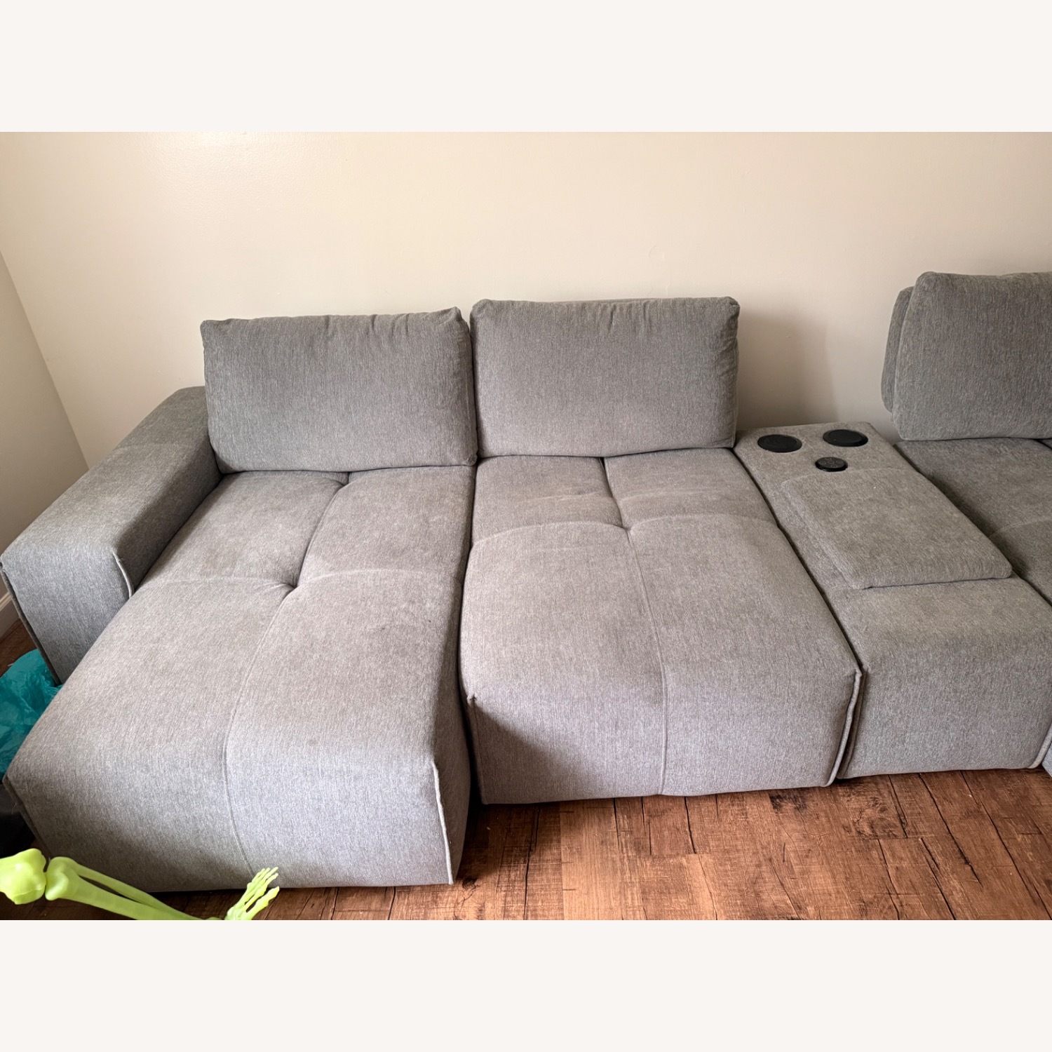 Rooms To Go Contemporary Gray Sofa - image-2