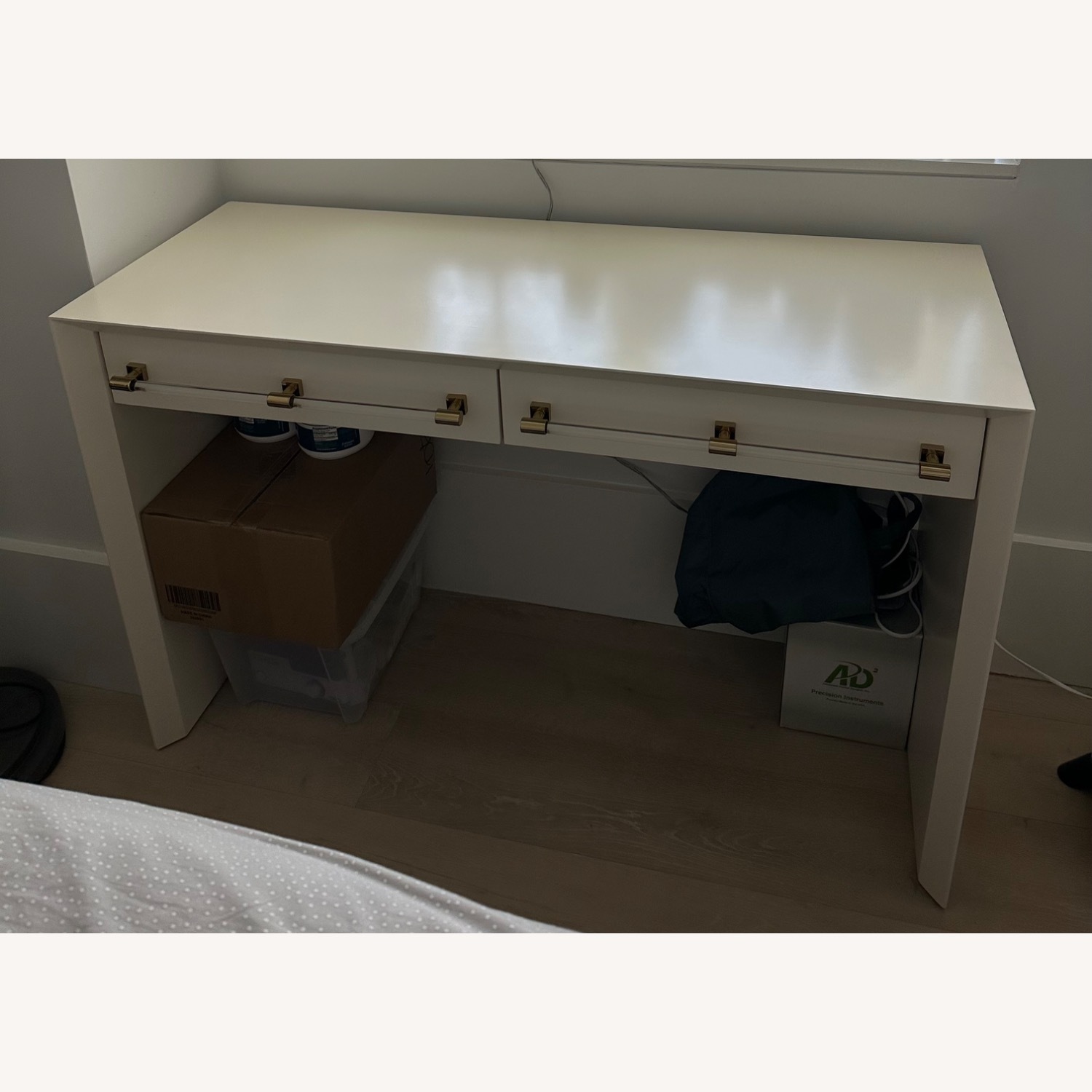Anthropologie White Wood Desk - image-5