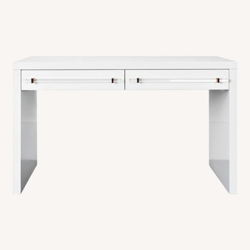 Used Anthropologie White Wood Desk for sale on AptDeco