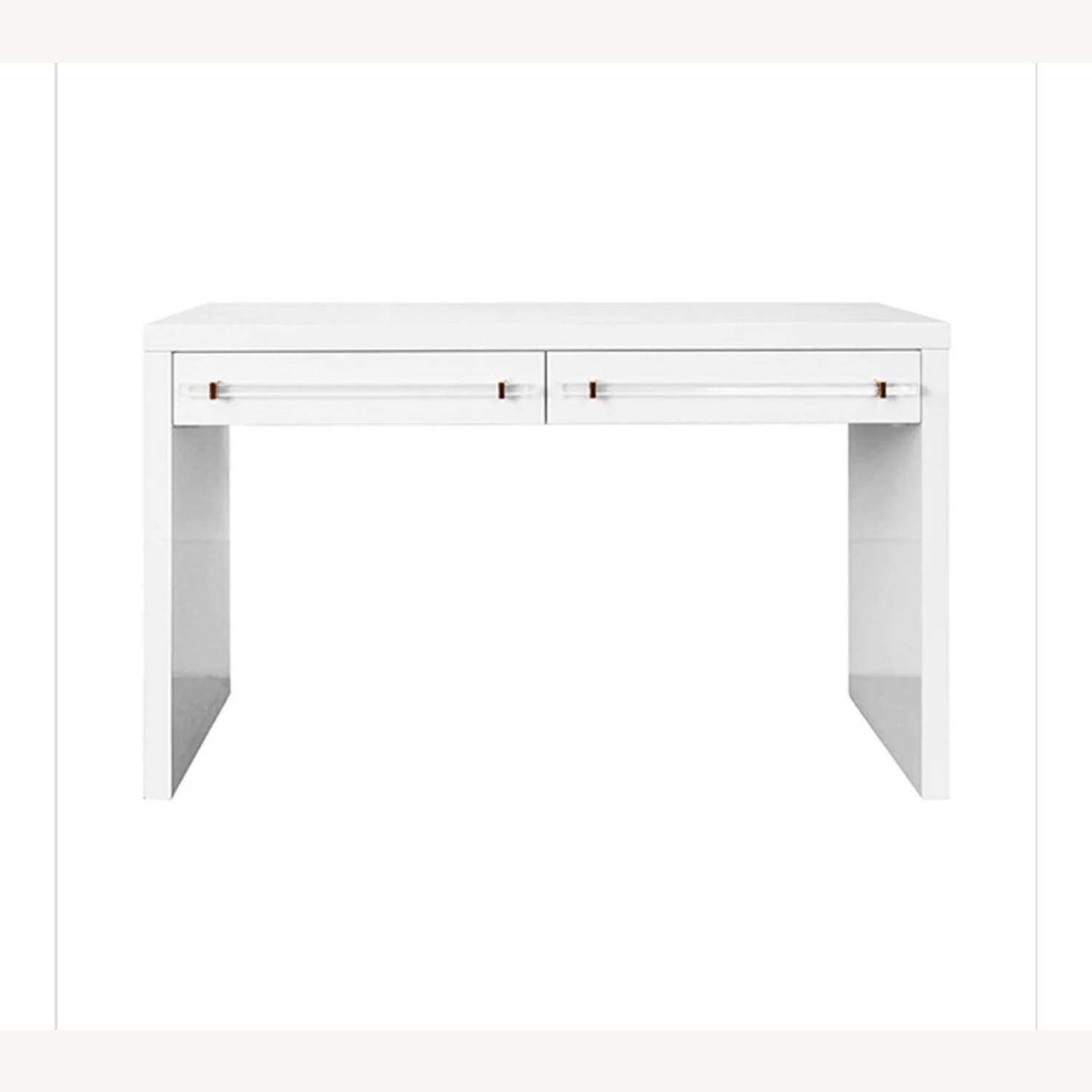 Anthropologie White Wood Desk - image-1