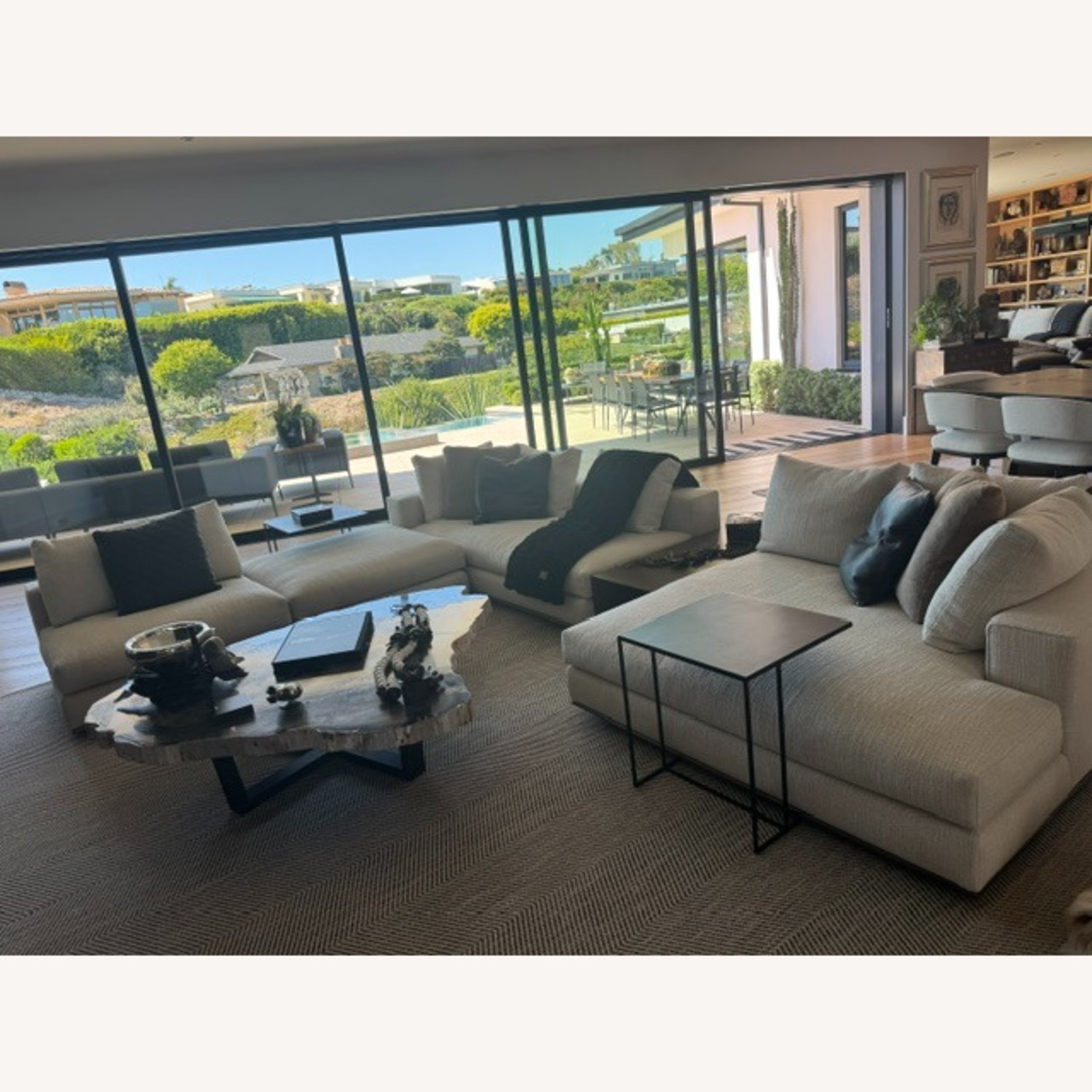 Minotti White Fabric 3+ Piece Sectional - image-2