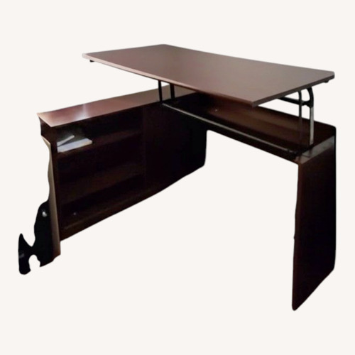 Used Dark Brown Wood Desk for sale on AptDeco