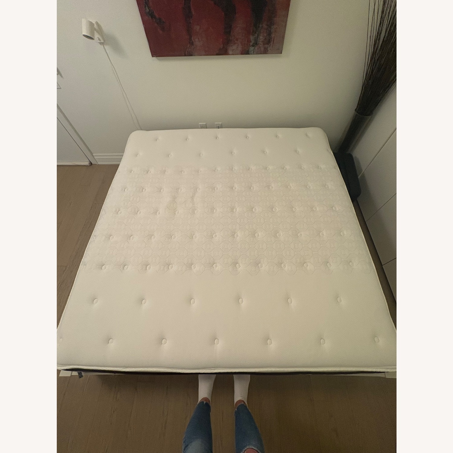 West Elm Simple White Wood King Bed - image-3