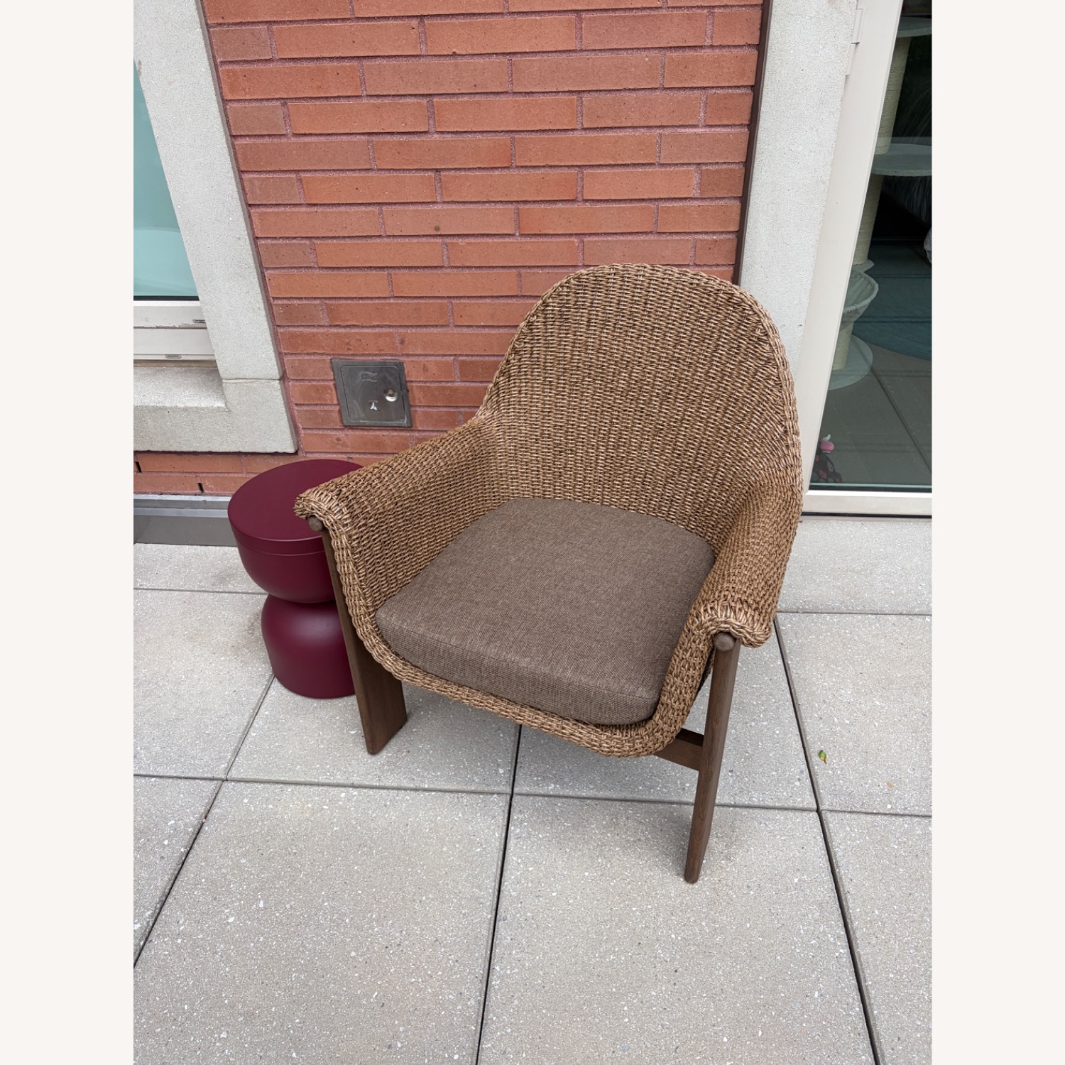 West Elm Lenai Outdoor Teak Chair with Cover - image-2