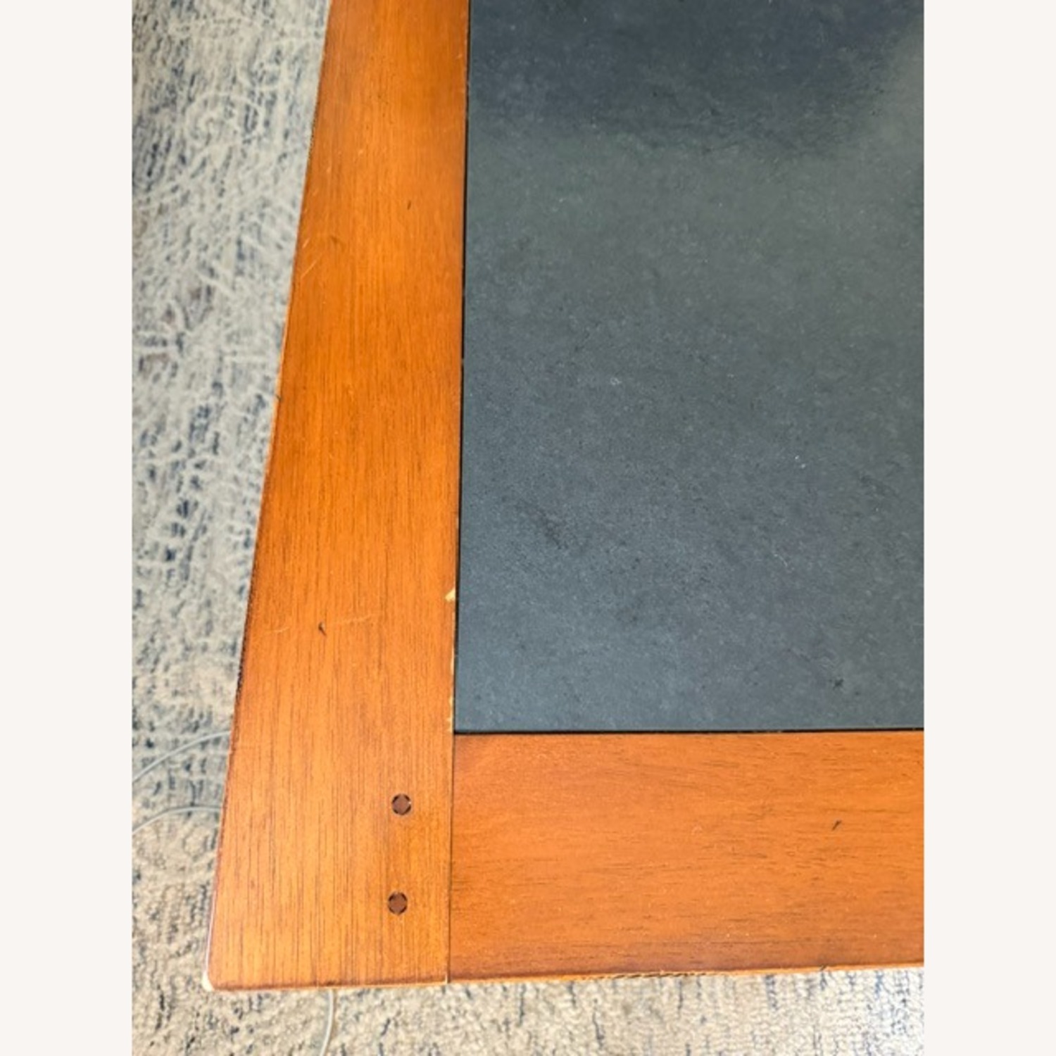 Ethan Allen Dark Brown Stone Coffee Table - image-3