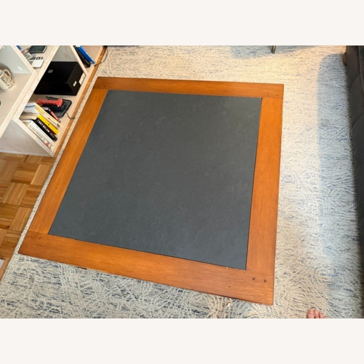 Ethan Allen Dark Brown Stone Coffee Table - image-4