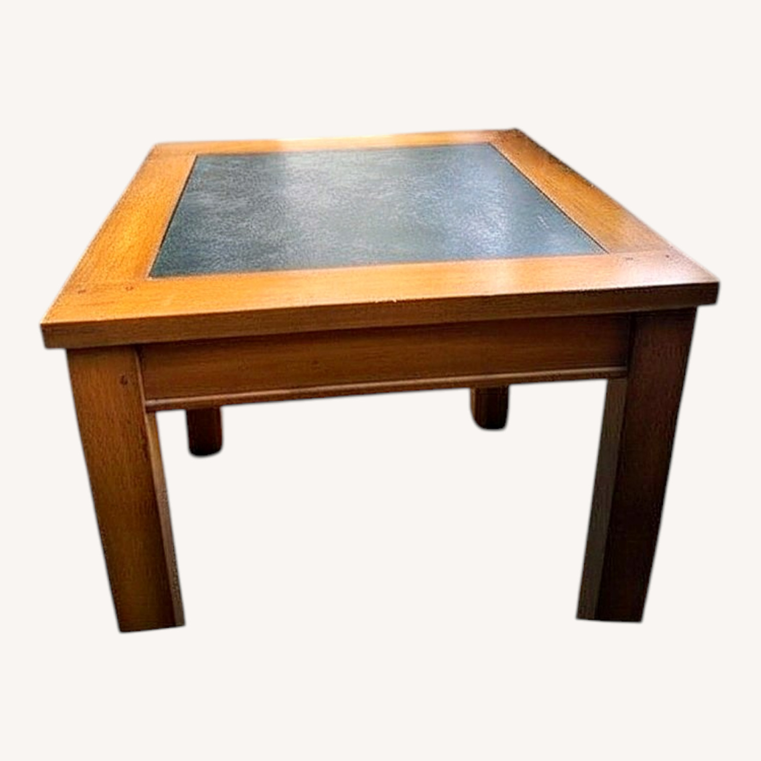 Ethan Allen Dark Brown Wood Side Table - image-0