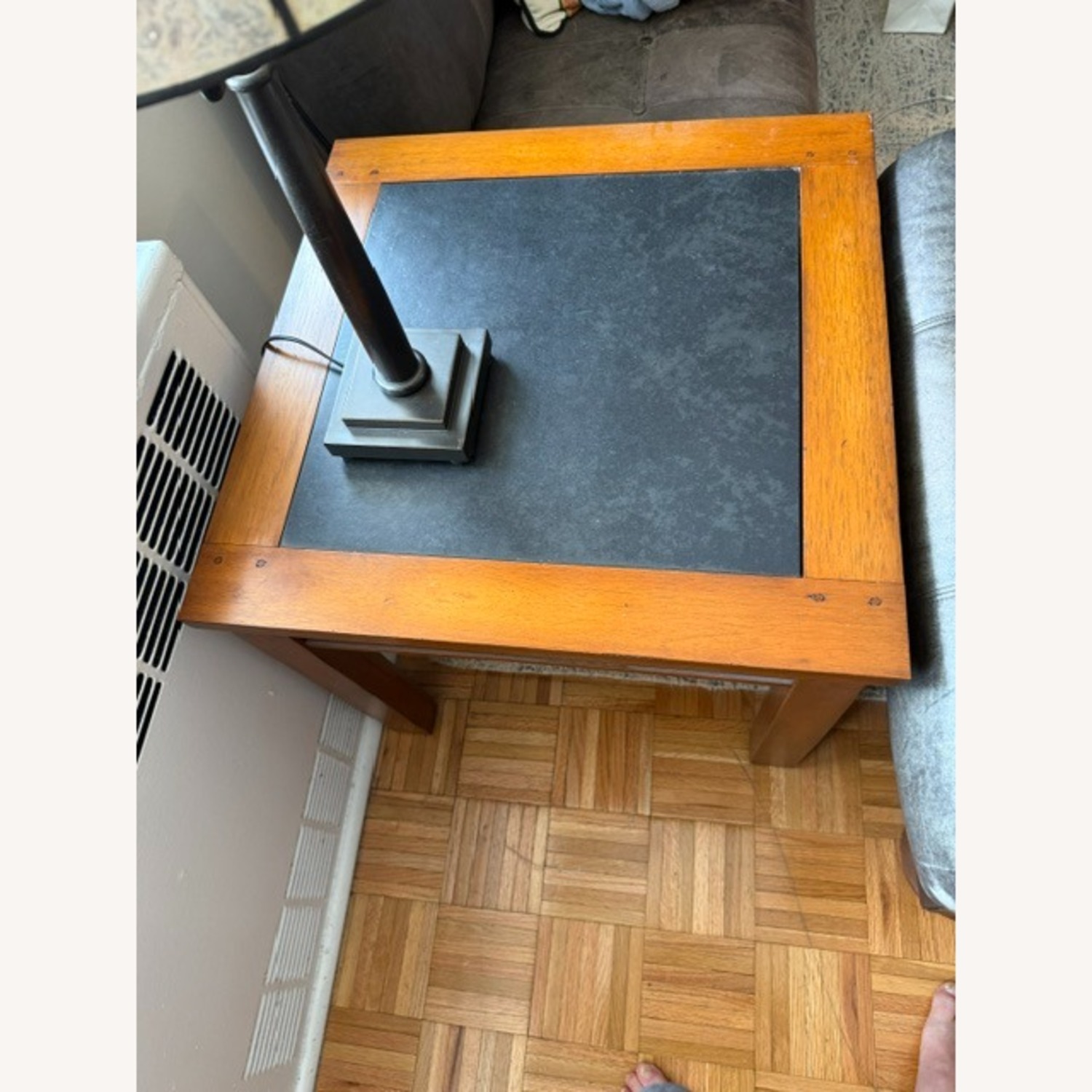 Ethan Allen Dark Brown Wood Side Table - image-2