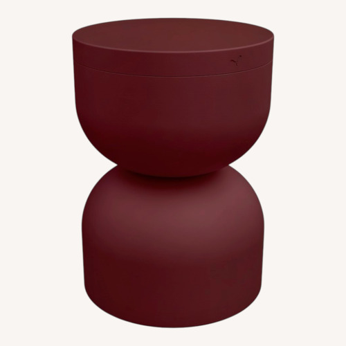 Used West Elm Fermob Piapolo Stool in Black Cherry for sale on AptDeco