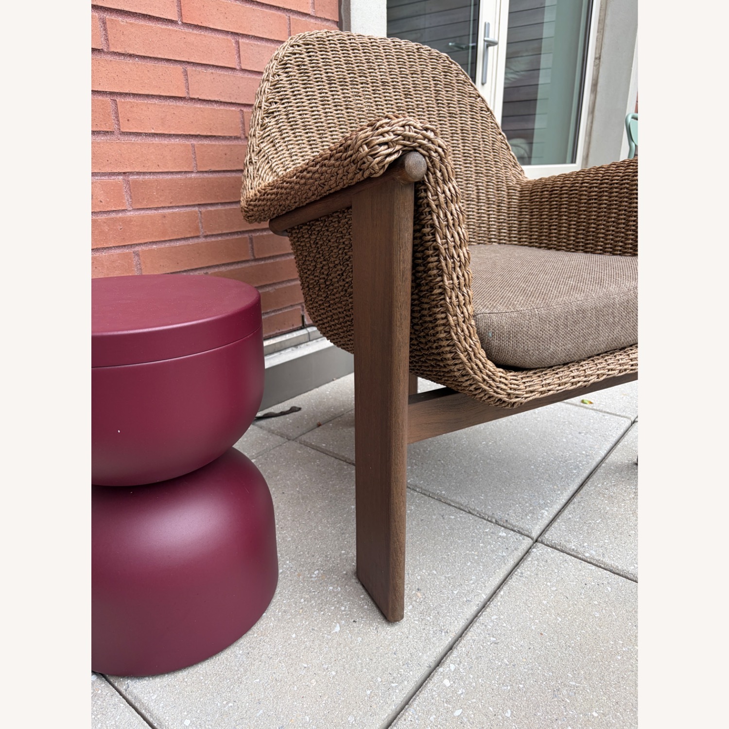 West Elm Fermob Piapolo Stool in Black Cherry - image-2