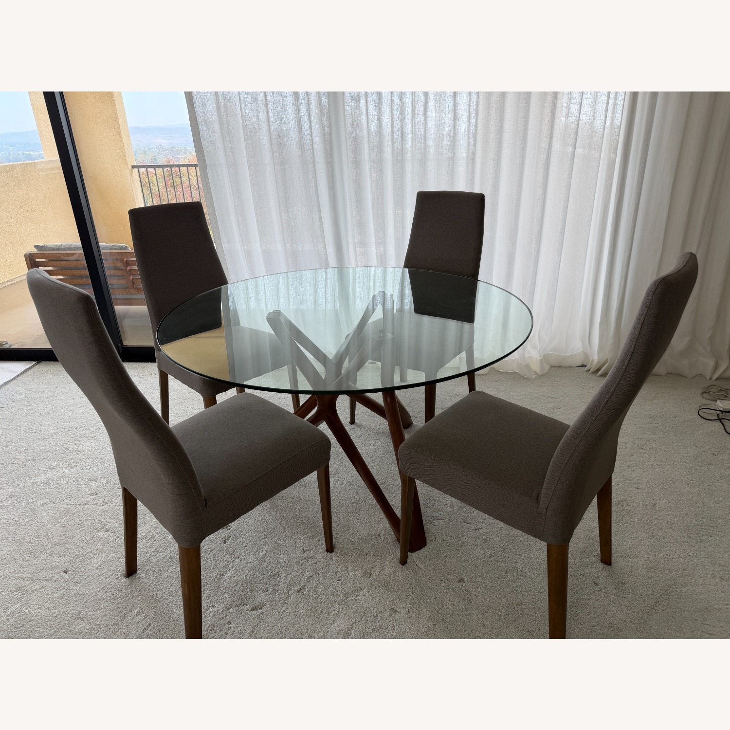 Magnus Dining Table (Walnut Base) and Chairs Set - image-7