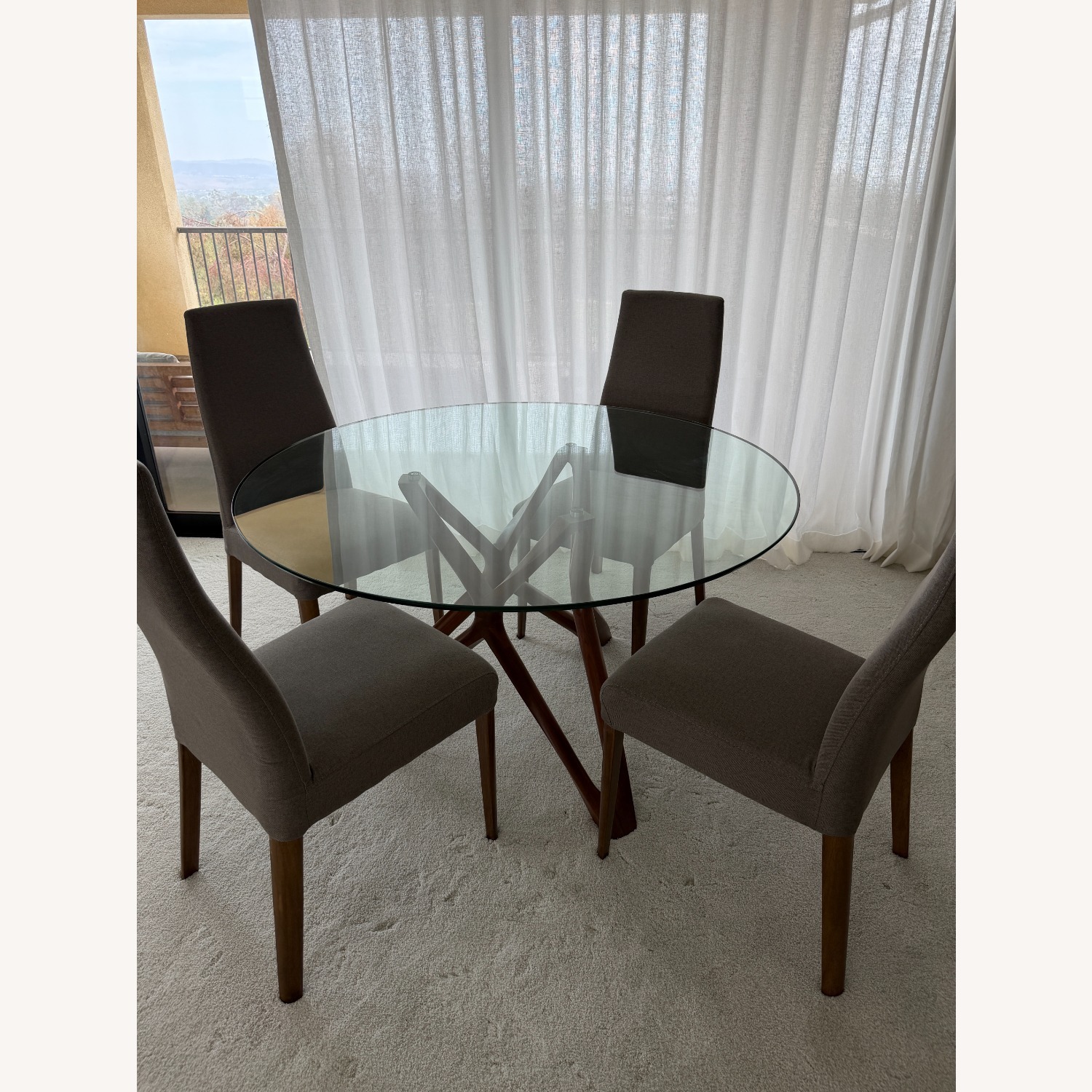 Magnus Dining Table (Walnut Base) and Chairs Set - image-10