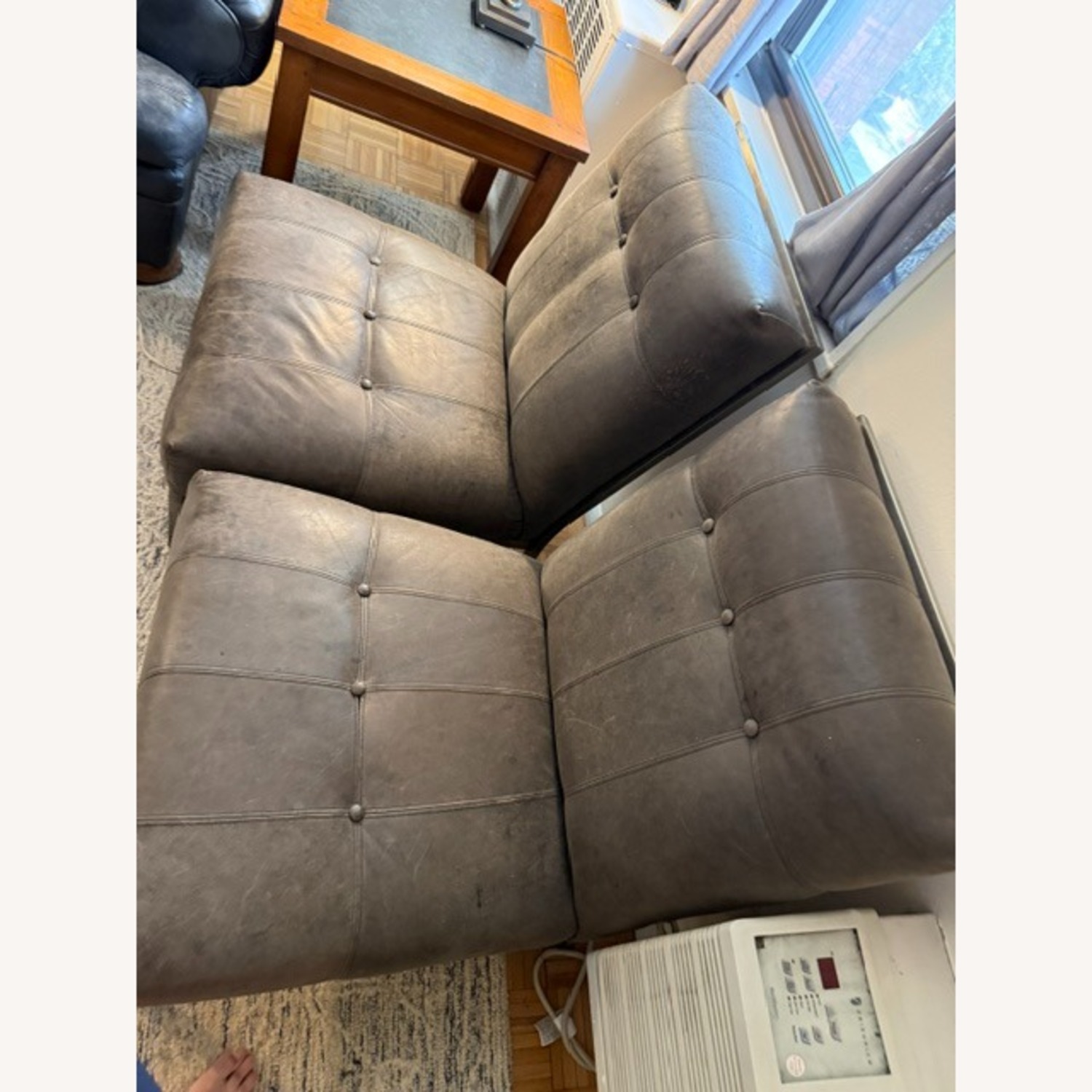 Ethan Allen Dark Brown Leather Accent Chairs - image-2