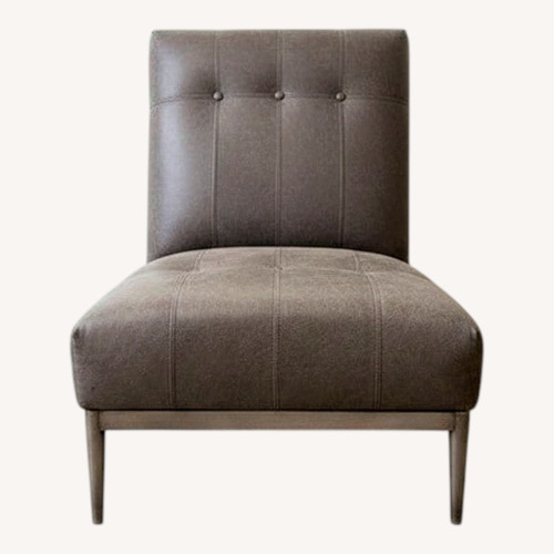 Used Ethan Allen Dark Brown Leather Accent Chairs for sale on AptDeco