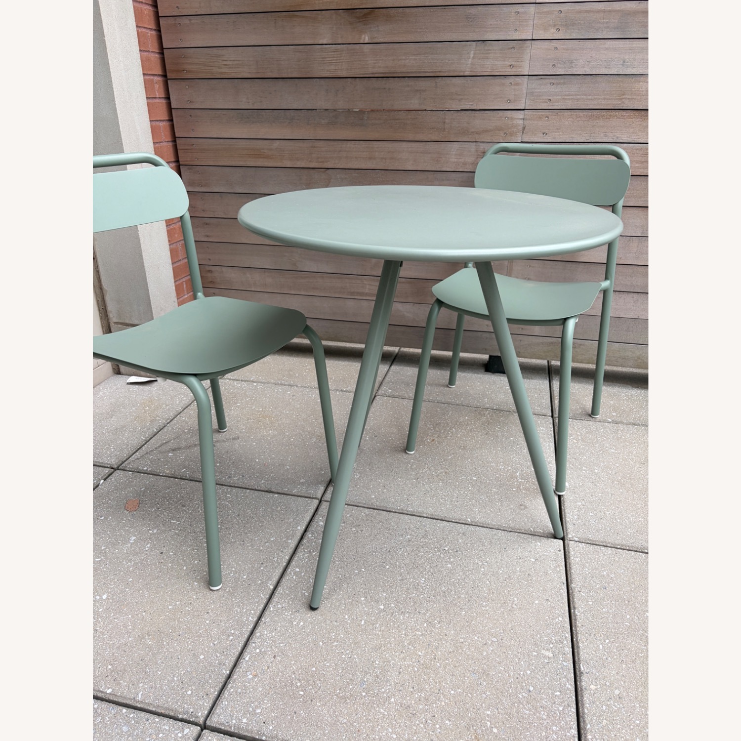 West Elm Wren Metal Stacking Dining Chairs 2 - image-3