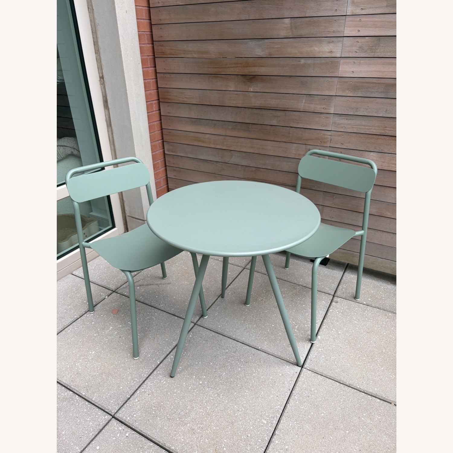 West Elm Wren Metal Stacking Dining Chairs 2 - image-1