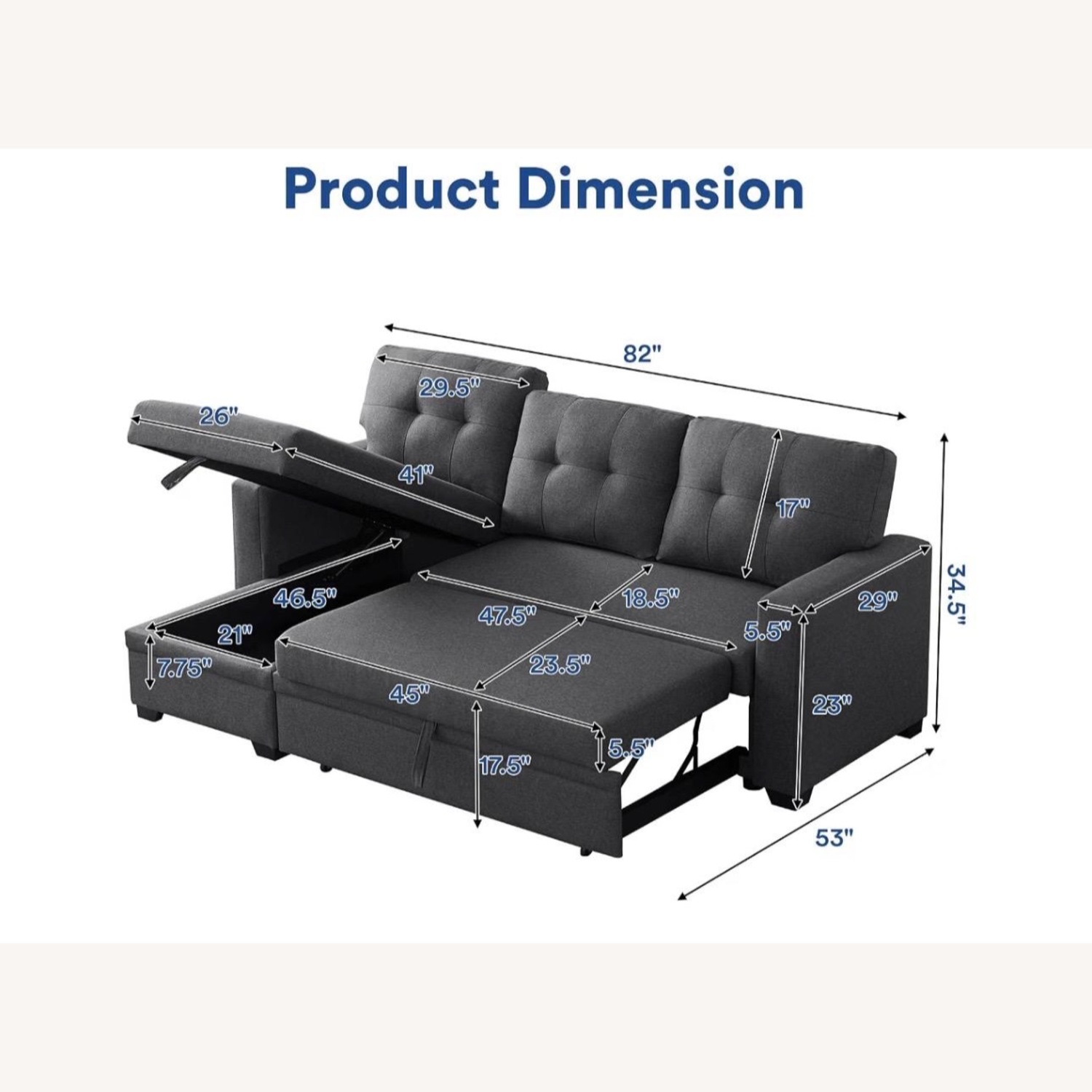 Amazon L Shaped Sectional Couch with Storage - image-3