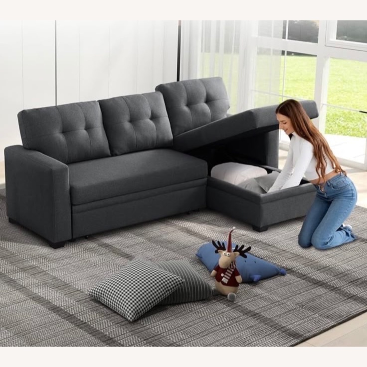Amazon L Shaped Sectional Couch with Storage - image-1