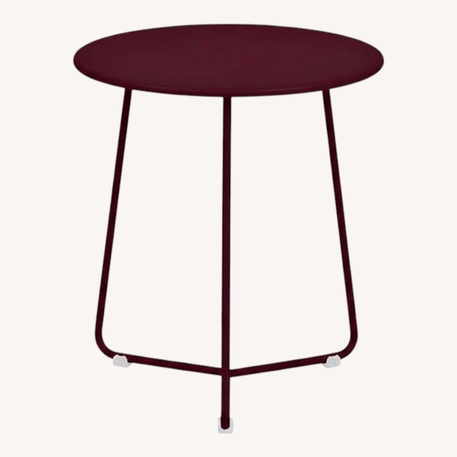 West Elm Red Metal Patio Table - image-0