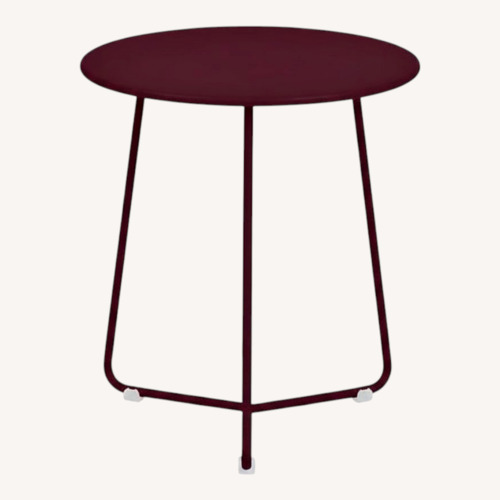 Used West Elm Red Metal Patio Table for sale on AptDeco