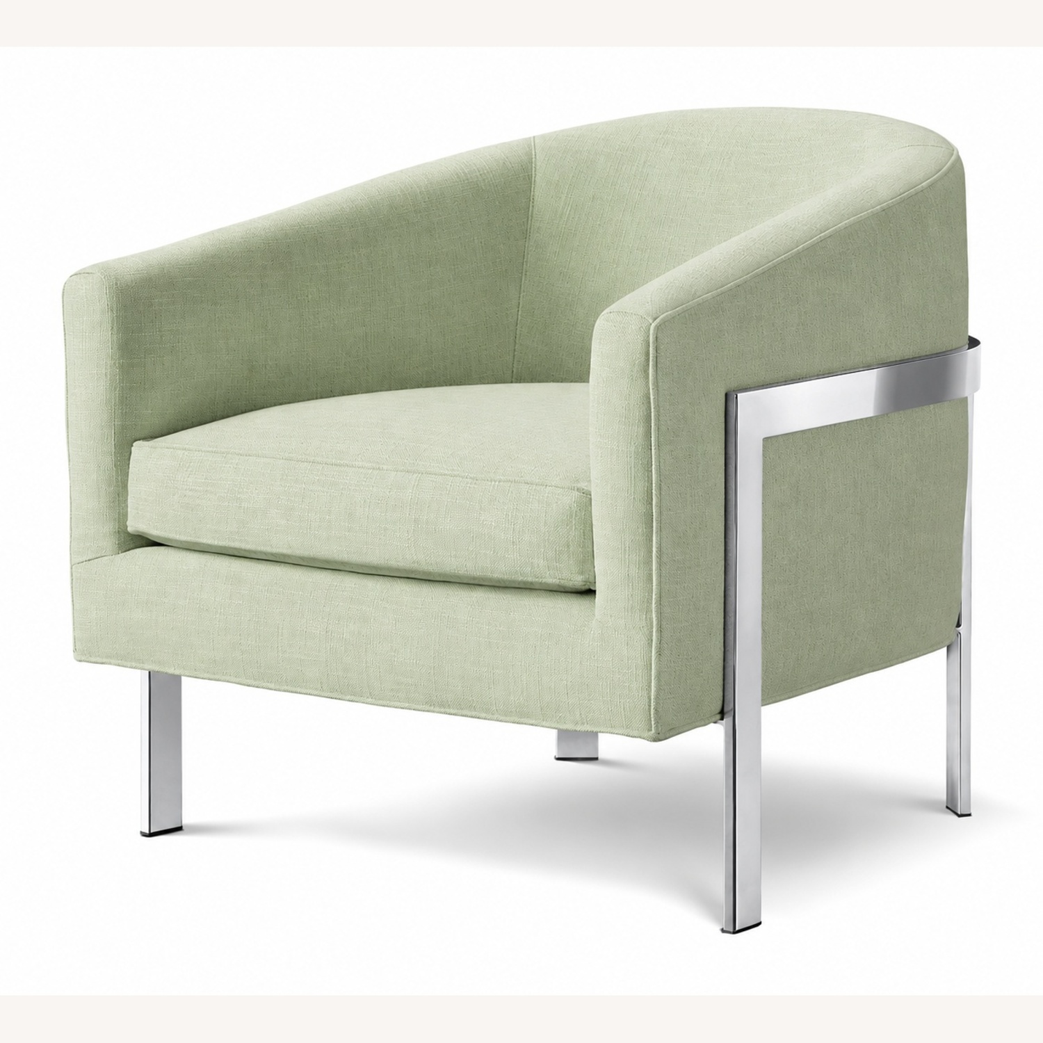 Restoration Hardware Green Fabric Armchair - image-4