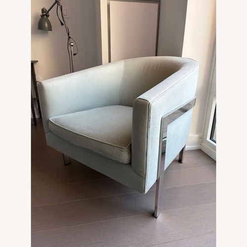 Used Restoration Hardware Green Fabric Armchair for sale on AptDeco