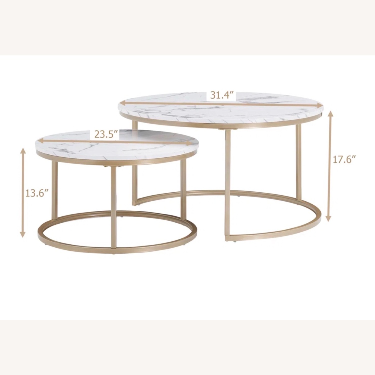 Wayfair White Metal Coffee Table - image-3