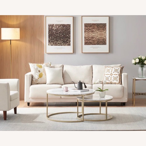 Used Wayfair White Metal Coffee Table for sale on AptDeco