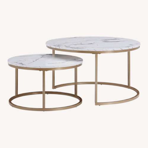 Used Wayfair White Metal Coffee Table for sale on AptDeco