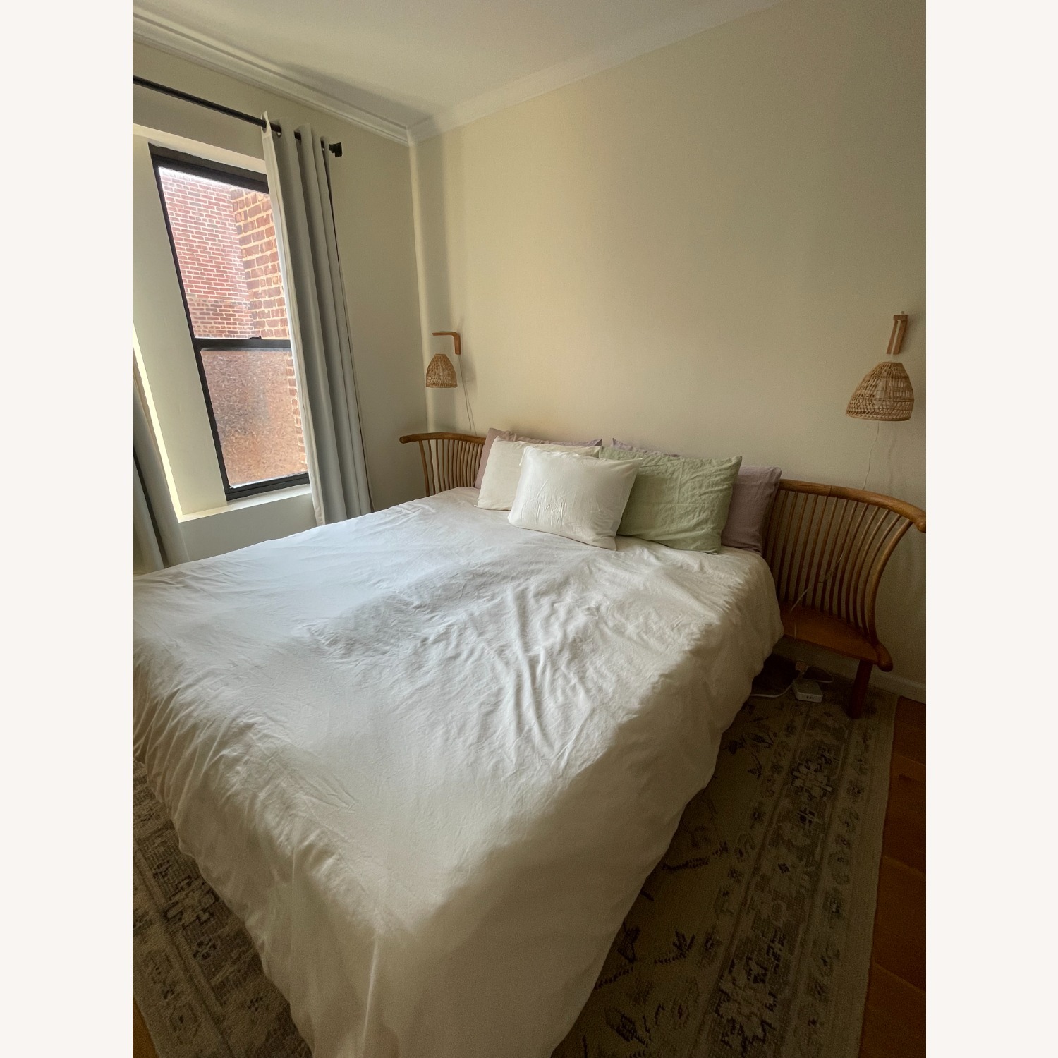 Anthropologie Mathilde Light Brown Wood King Bed - image-1