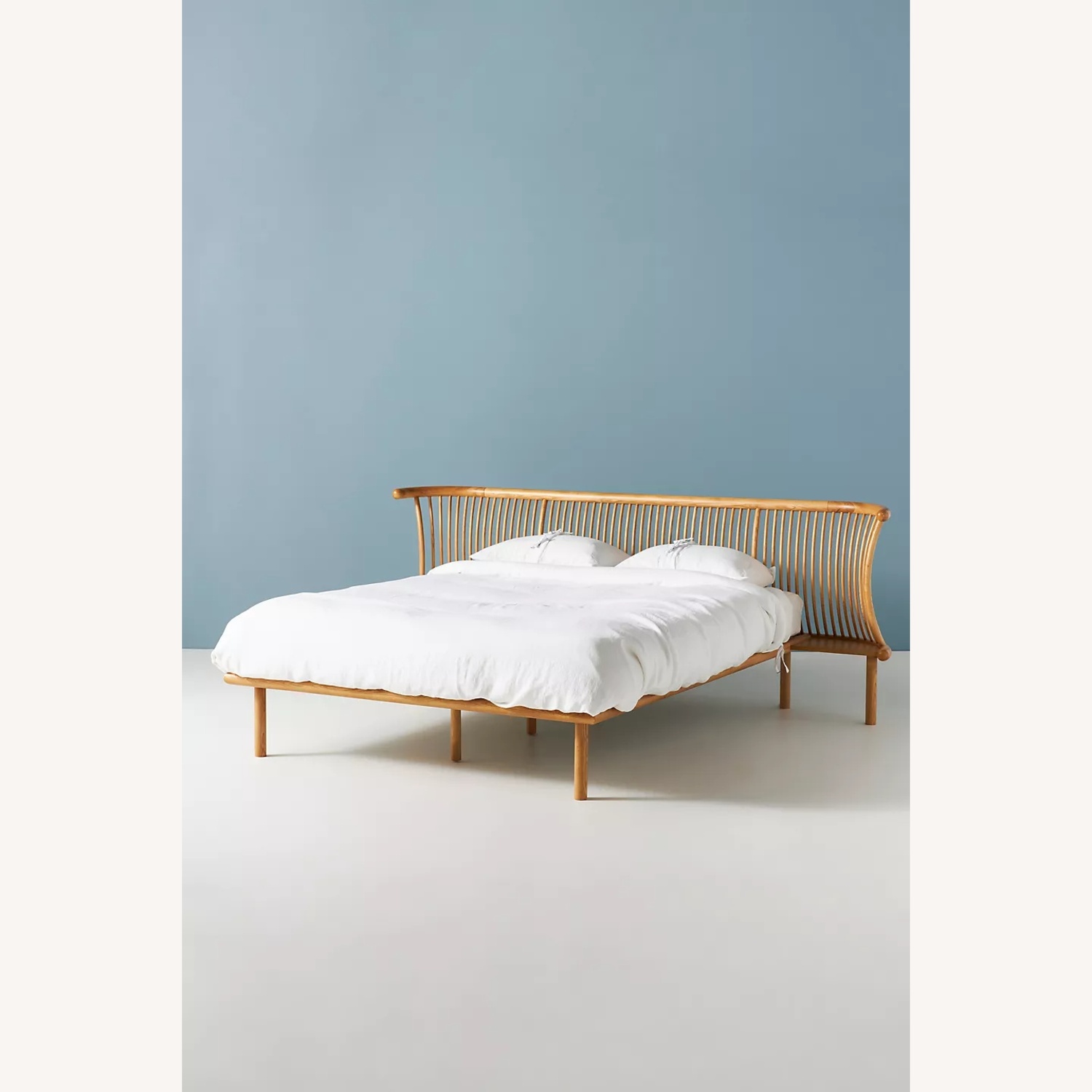 Anthropologie Mathilde Light Brown Wood King Bed - image-8