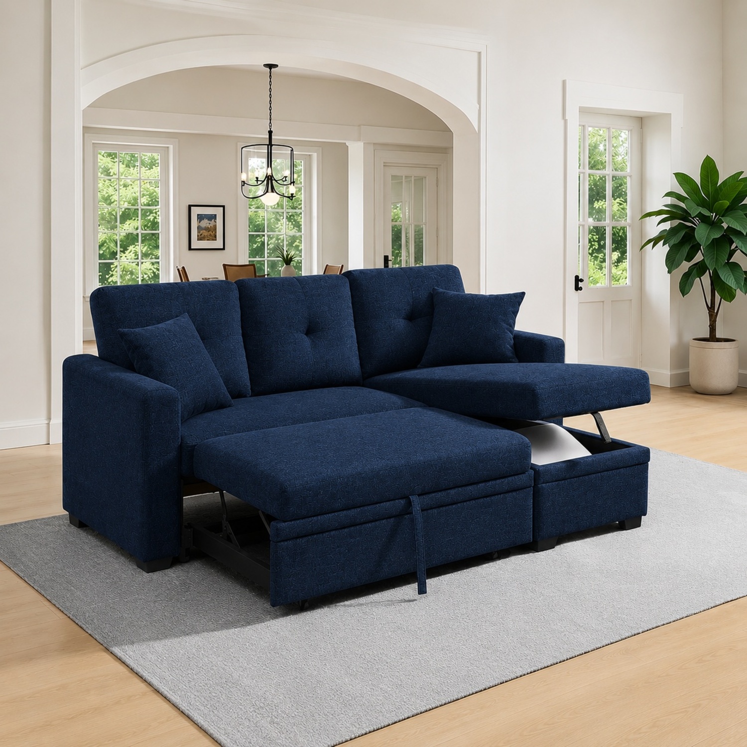Wayfair Blue 2 Piece Sectional - image-4