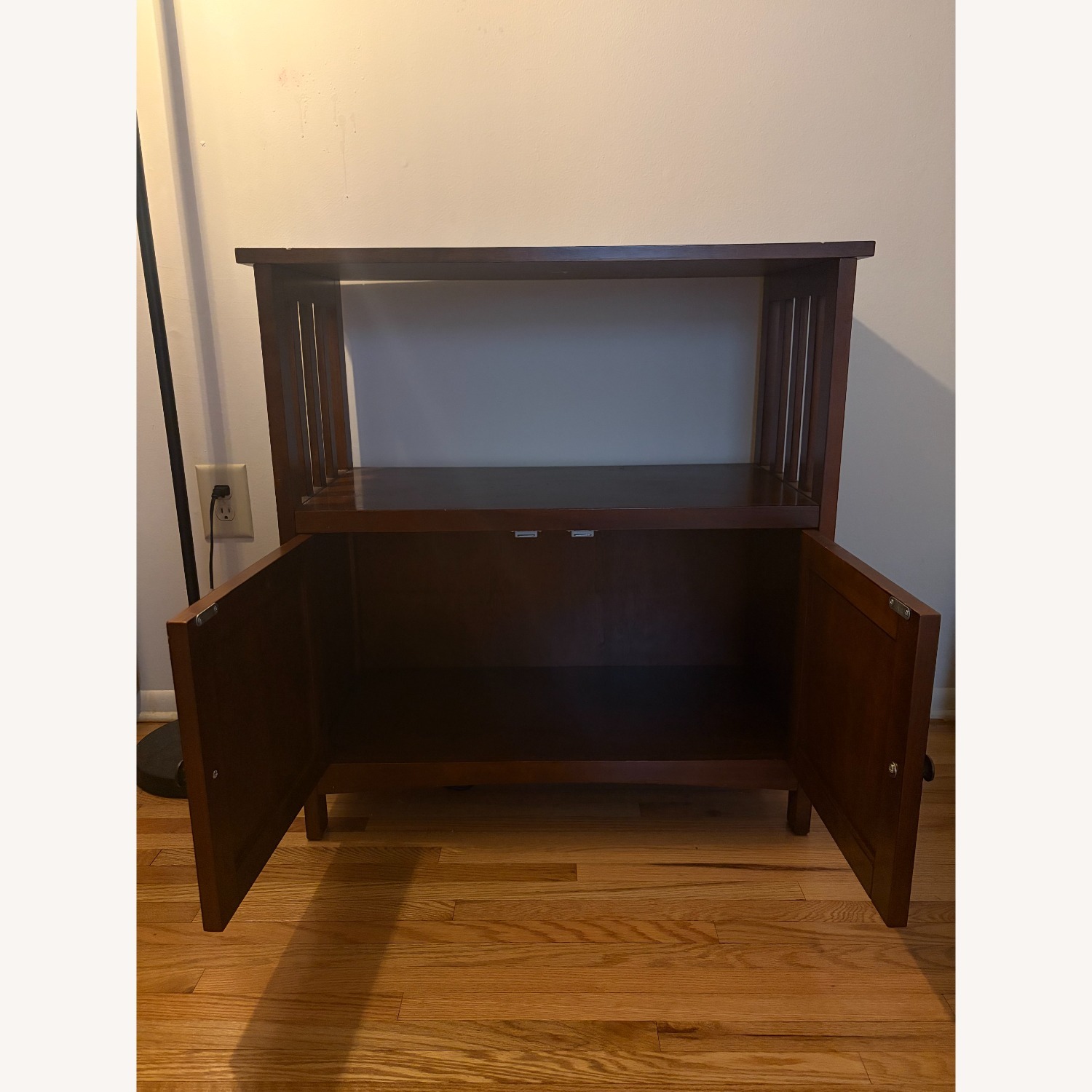 Vintage/Antique Dark Brown Wood Bar Cart - image-2