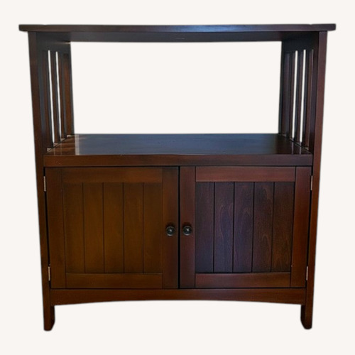 Used Vintage/Antique Dark Brown Wood Bar Cart for sale on AptDeco