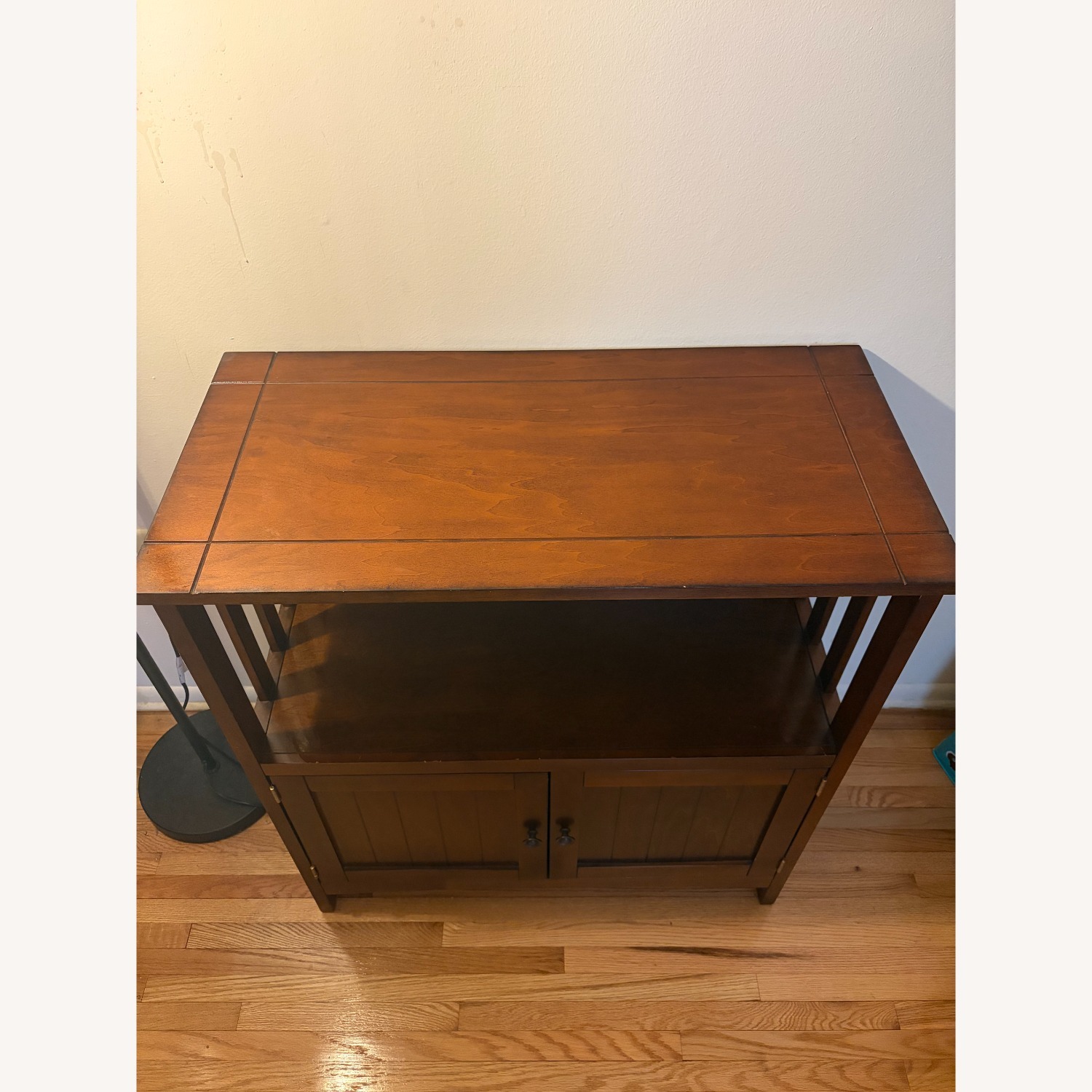 Vintage/Antique Dark Brown Wood Bar Cart - image-3